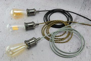 metalowa oprawka e27 czarna VINTAGE z kołnierzem lampa pająk edison LOFT