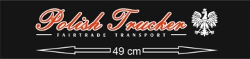 Наклейка POLISH TRUCKER, двухцветная, TIR