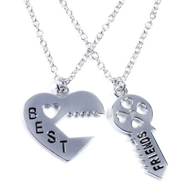 NASZYJNIK PRZYJAŹNI serce BEST FRIENDS BFF X2