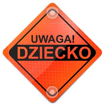 UWAGA DZIECKO ODBLASK NA AUTO PRZYSSAWKI NOWOŚĆ!