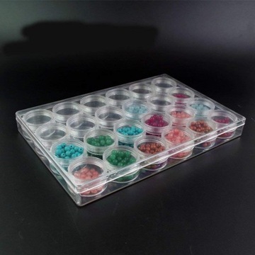 КОНТЕЙНЕРЫ 10г БАНКА ДЛЯ ДЕКОРАТОВ КАССЕТА 24 шт.