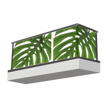 modne OSŁONY BALKONOWE na wymiar LIŚCIE MONSTERA