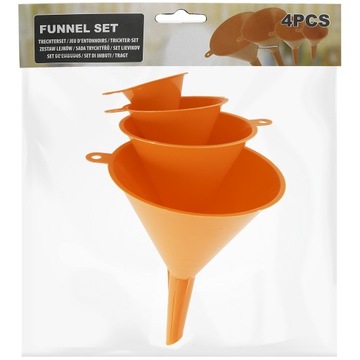 ZESTAW LEJKÓW KOMPLET 4 SZT LEJEK LEJKI PLASTIKOWE