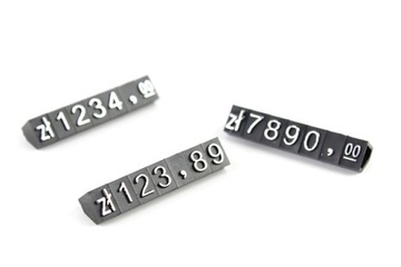 Ценники пластиковые, серебро, PLN 6x9мм, EZLS x20