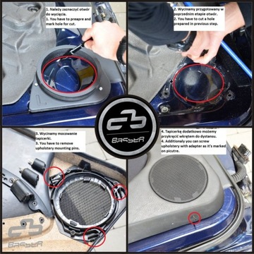 JBL Stage2 604C ДИНАМИКИ BMW E46 СЕДАН ПРОСТАВКИ