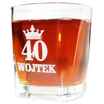 Szklanka do whisky wody grawerowana z grawerem