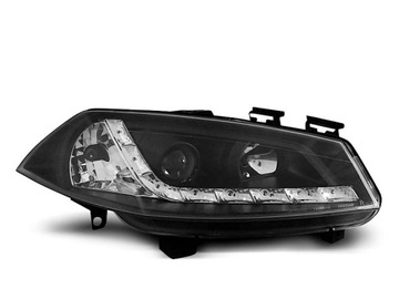 Lampy przód RENAULT MEGANE 2 02- BLACK LED diodowe