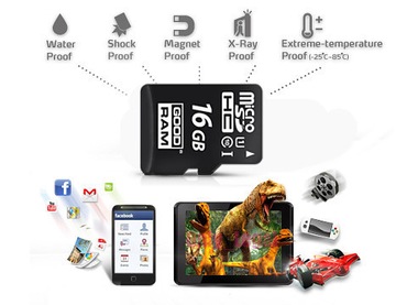 GOODRAM KARTA MICRO 16GB CLASS 10 UHS + CZYTNIK SD