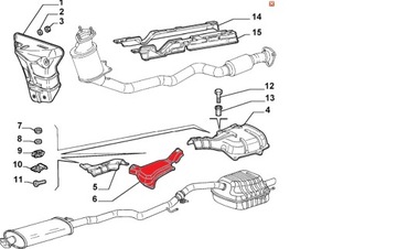 ALFA ROMEO 147 ГЛУШИТЕЛЬ ТЕПЛОВОЙ ЭКРАН ЦЕНТР 691