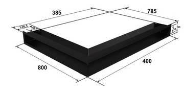 УГОЛ ЛЮФТ СЕТКА 800х400х90 черный левый