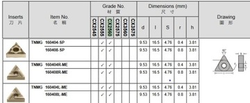 TNMG 160404 R ME-CX2560 Вставки Winstar
