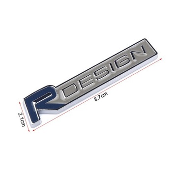 ЛОГОТИП-ЭМБЛЕМА VOLVO R-DESIGN — ТЕМНЫЙ GR