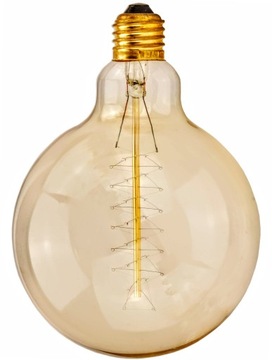największa żarówka EDISON G125 węglowa LOFT pająk