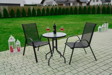 САДОВЫЙ СТОЛИК СТЕКЛЯННЫЙ СТОЛИК 60x70см БИСТРО