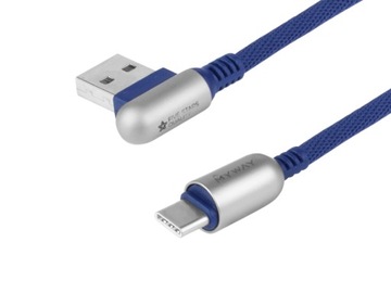 CARMOTION KABEL USB A-USB C 1.2M KĄTOWY