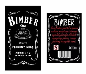 50X ETYKIETY SAMOPRZYLEPNE NA BIMBER WÓDKĘ WESELE