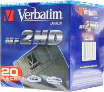 Verbatim NOWE Dyskietki MF 2HD 1,44MB op 20 sztuk