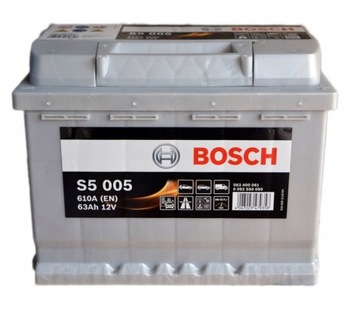 AKUMULATOR BOSCH 63Ah 610A L+ S5 SILVER