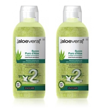 Sok aloes z miąższem 2x1000ml aloesowy