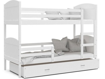 Большая двуспальная двухъярусная кровать с ящиком + матрас