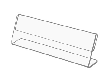 STOJAK typ L na CENĘ OPIS CENÓWKA 100x30 mm PLEXI