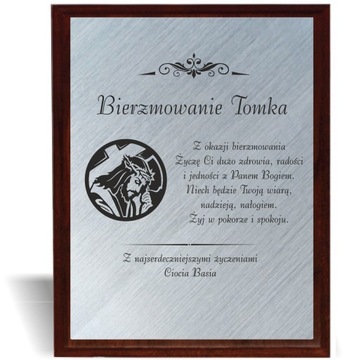 Pamiątka Bierzmowania piękna prezent bierzmowanie