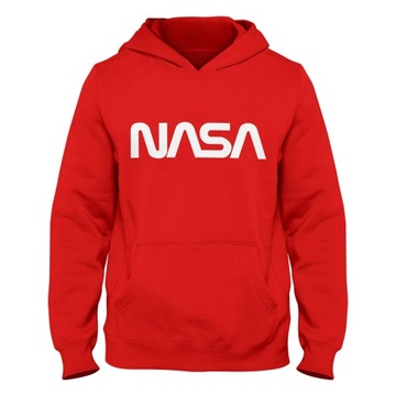 bluza NASA dziecięca z kapturem czerwona r. 140