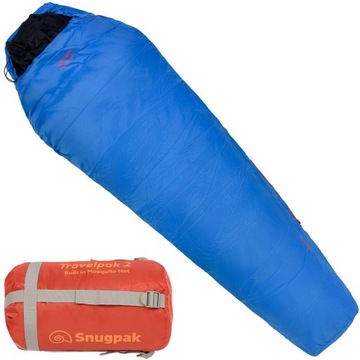 ŚPIWÓR SNUGPAK Travelpak 2 MOSKITIERA -3°C BLUE