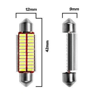 СВЕТОДИОДНАЯ ЛАМПА 24 SMD 4014 C5W C10W CANBUS 41мм 42мм