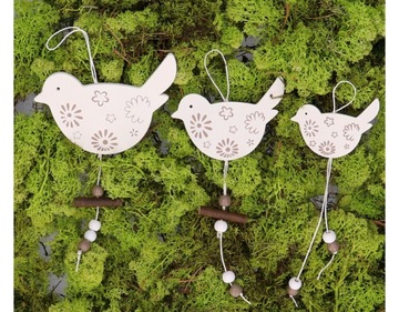 Деревянный кулон птица E12-17HY393-2D