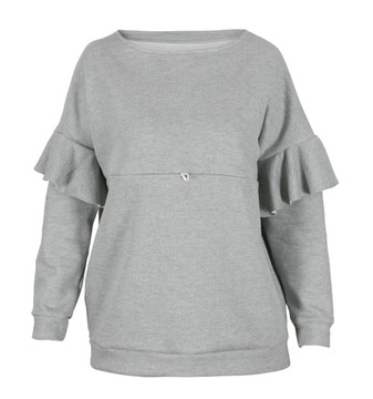 Bluza ciążowa do karmienia oversize falbanka S,M,L