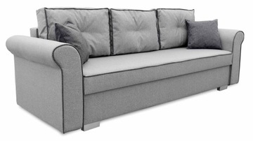 Kanapa rozkładana sofa funkcja spania Merida Szary
