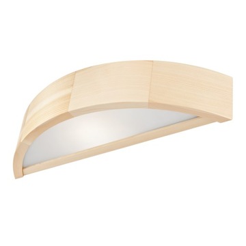 kinkiet drewniany MODERN półplafon sosna E27