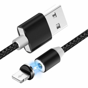KABEL MAGNETYCZNY + 3 KOŃCÓWKI USB-C MICRO IPHONE