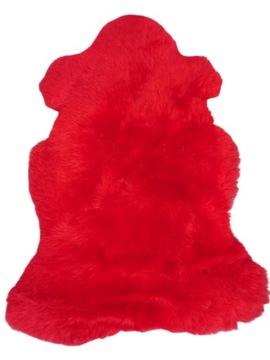 Dywanik Skóra Owcza Czerwona 110-130cm