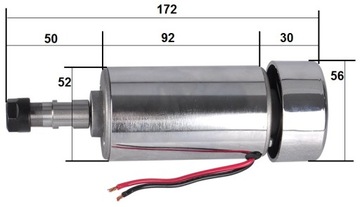 ШПИНДЕЛЬ ДЛЯ ФРЕЗЕРНОГО СТАНКА 300 Вт 12-48 В постоянного тока ER11 фрезерный станок с ЧПУ