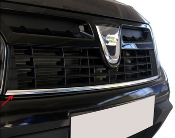 Chrom listwa grilla w zderzaku Dacia Duster I stal