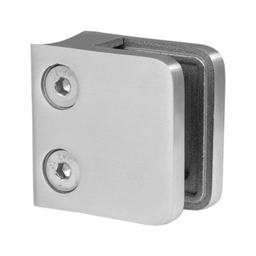 UCHWYT DO SZKŁA SZYBY BALUSTRADY INOX 45x45 MM RURA 42,4 MM SZLIF