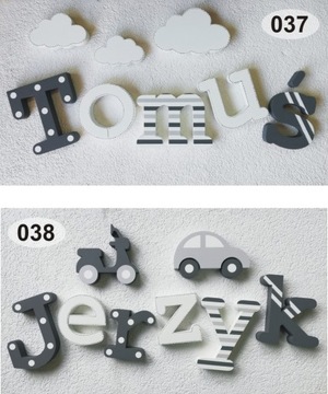 ИМЯ РЕБЕНКА 3D РАЗНОЦВЕТНЫЕ БУКВЫ - ДЕКОРЫ