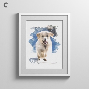 Plakaty dla Dzieci Psy Akwarela Zwierzęta A3 HIT!