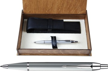 PARKER IM długopis +ETUI DREWNO GRAWER RR 1Z09