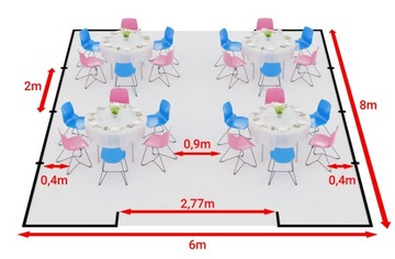 6x8m 2-3,09m Namiot imprezowy handlowy całoroczny
