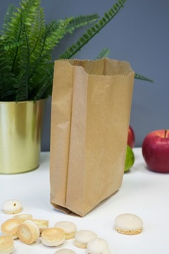 Allbag Бумажный пакет 12х21 см СЛОЖЕННЫЙ КОРИЧНЕВЫЙ 100 шт.