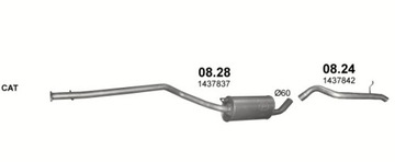 Глушитель Ford Transit Connect 1.8 Diesel 06-10 LWB