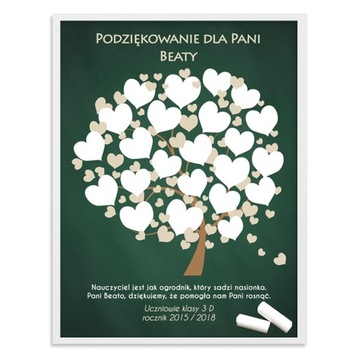 Prezent Ramka Plakat A3 dzień nauczyciela podziękowanie podpisy dzieci