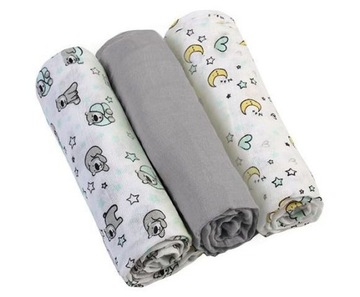 BABYONO Super miękkie pieluszki muślinowe 3szt 348