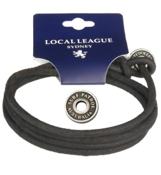 КОЖАНЫЙ БРАСЛЕТ МУЖСКОЙ РЕГУЛИРУЕМЫЙ - SURF PATROL AUSTRALIA КОРИЧНЕВАЯ РЕЗЬБА