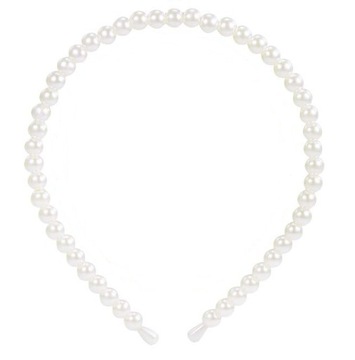Opaska z małymi perełkami koraliki perły drobne perłowa elegancka ślubna