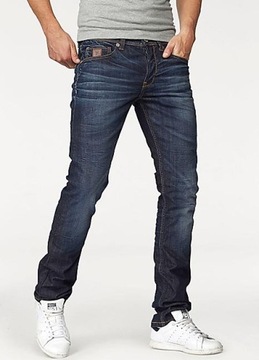 SMD0130 BRUNO BANANI jeansy slim fit W28/L34 navy