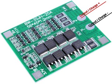 Модуль BMS 3s 25A Li-ion 18650 10,8 В Зарядное устройство